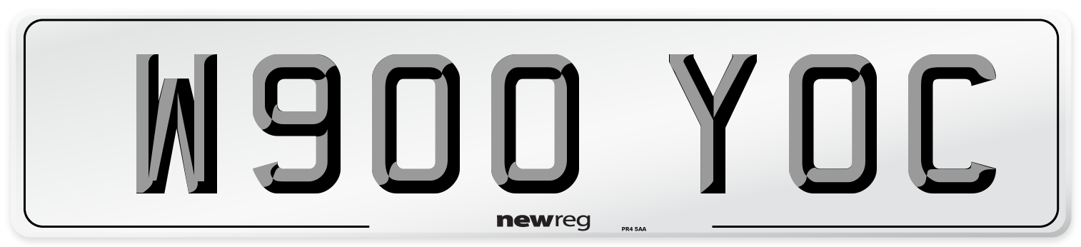W900 YOC Number Plate from New Reg
